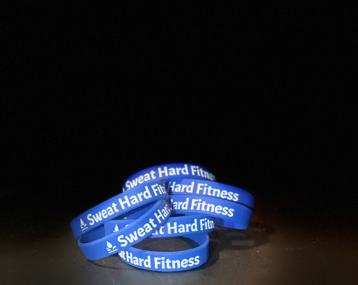 Sweat Hard Fitness Wrist Bands - BLUE/WHITE