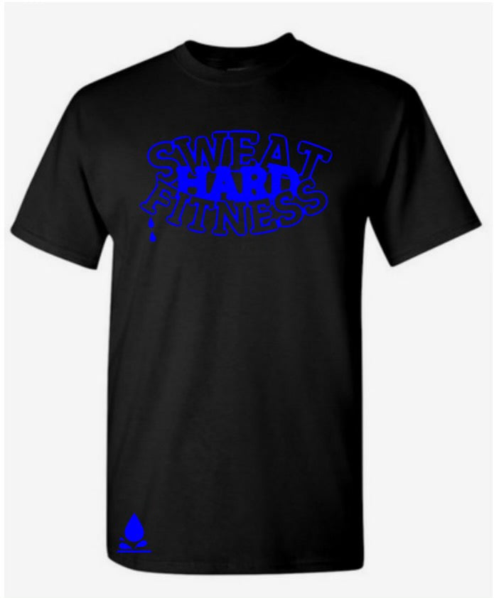 Sweat Hard Fitness Bubble Drip BLK/BLUE