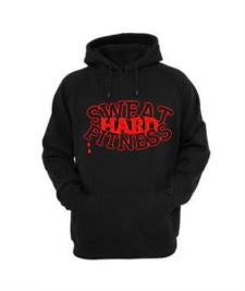 Sweat Hard Fitness Bubble Drip Hoodie BLK/RED