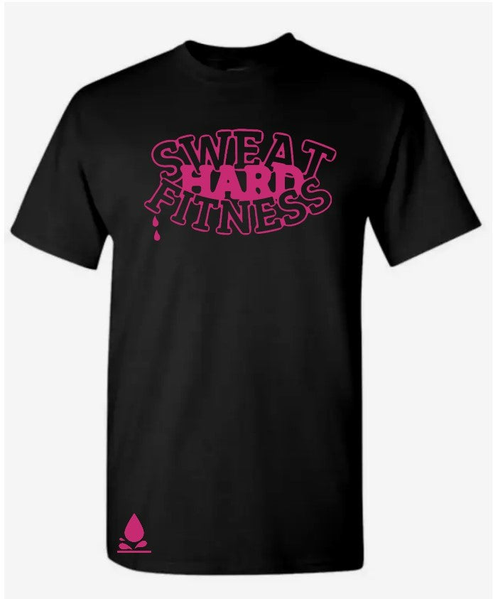 Sweat Hard Fitness Bubble Drip BLK/PNK